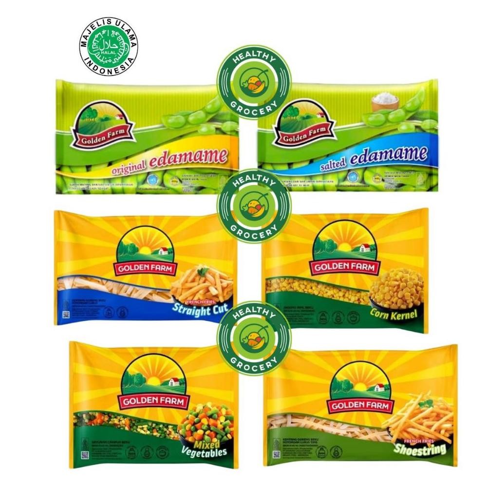 

Golden Farm Original Edamame / Salted Edamame 450gr / Kentang Goreng / Corn Kernel / Mixed Vegetable aSt