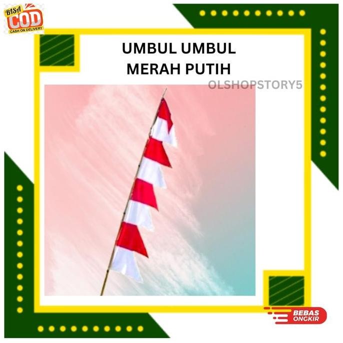 (Allthebest) Umbul Umbul Merah Putih / Termurah Dekorasi 17 Agustus / Umbul Umbul /Bendera Merah Put