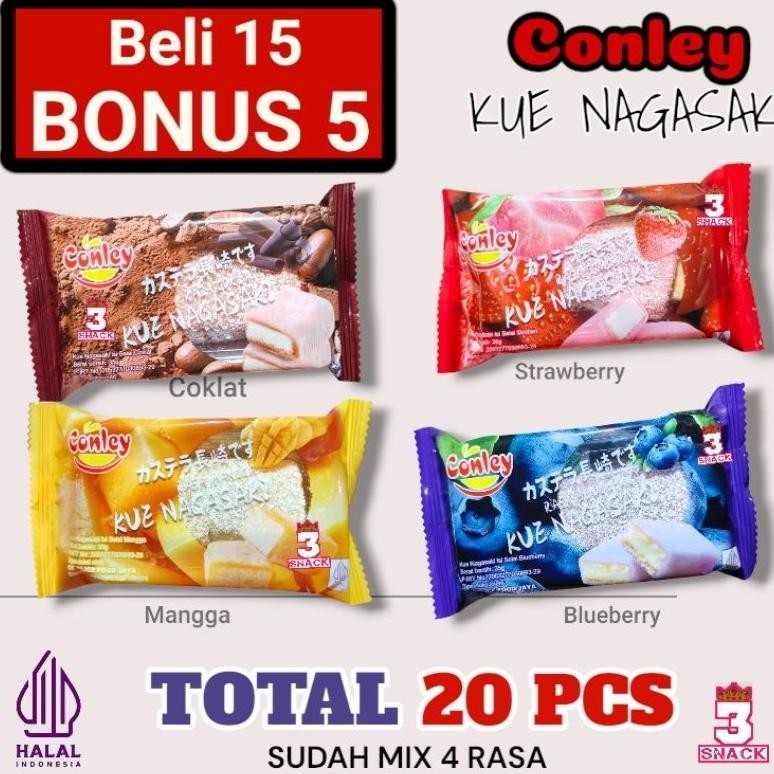 

KUE NAGASAKI & KUE SALJU MOCI VIRAL MIX RASA [ BELI 15 + BONUS 5 ] aSt