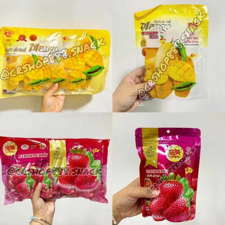 

Soft Dry Strawberry Wanmei / Mango Wan Mei ORI SNACK THAI READY STOCK aSt