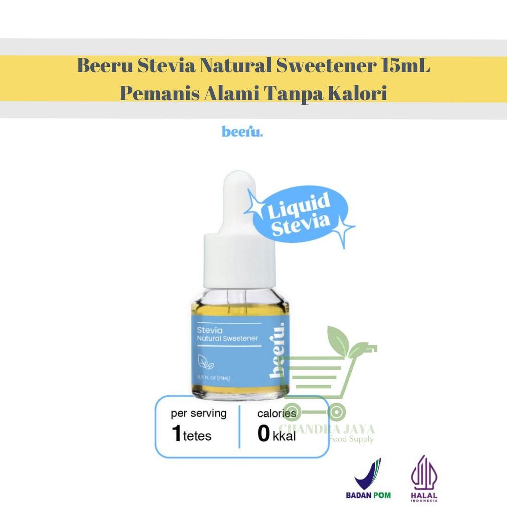

Beeru Stevia Natural Sweetener 15mL - Pemanis Alami Tanpa Kalori aSt