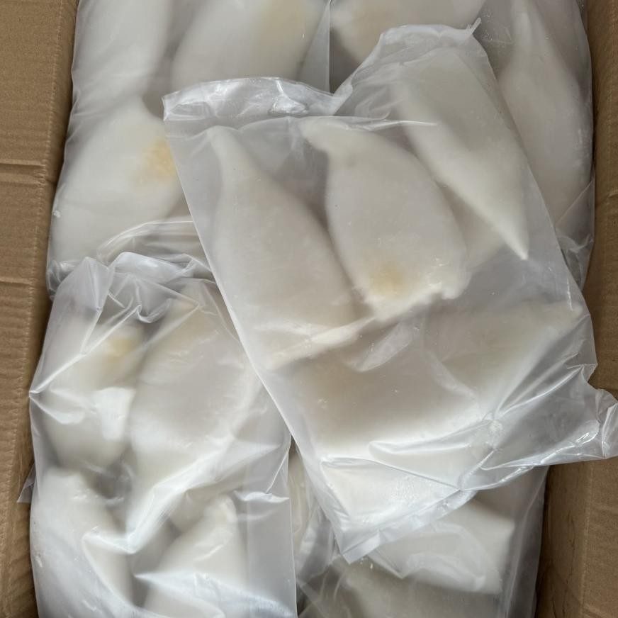 

Cumi Tube Kupas Bersih Segar Beku 1kg Glazing 40% aSt