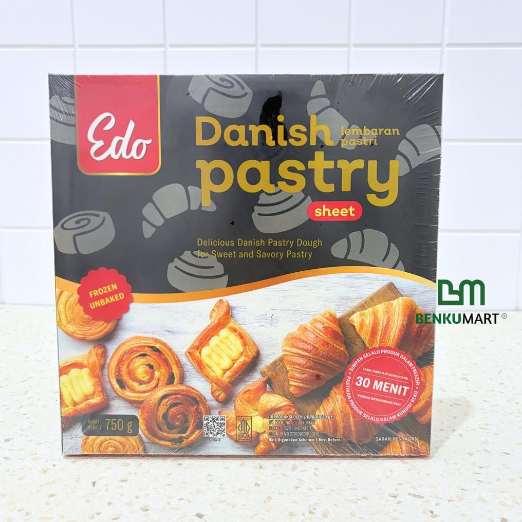 

Danish Pastry Sheet Edo 750 gr - Lembaran Adonan Pastri - PROMO - HALAL aSt