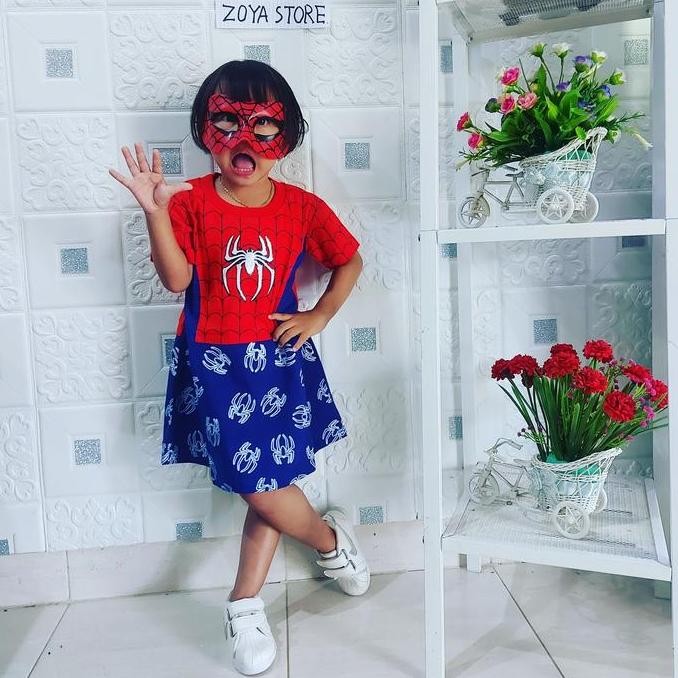 Kostum spidergirl - kostum anak perempuan - kostum superhero
