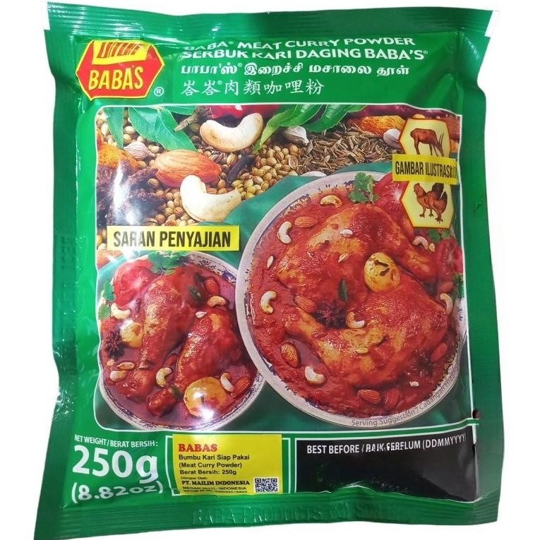 

Babas Meat Curry Powder 250 gram /Babas Curry powder/ Bumbu Kari Kare Daging Baba's Baba Serbuk aSt