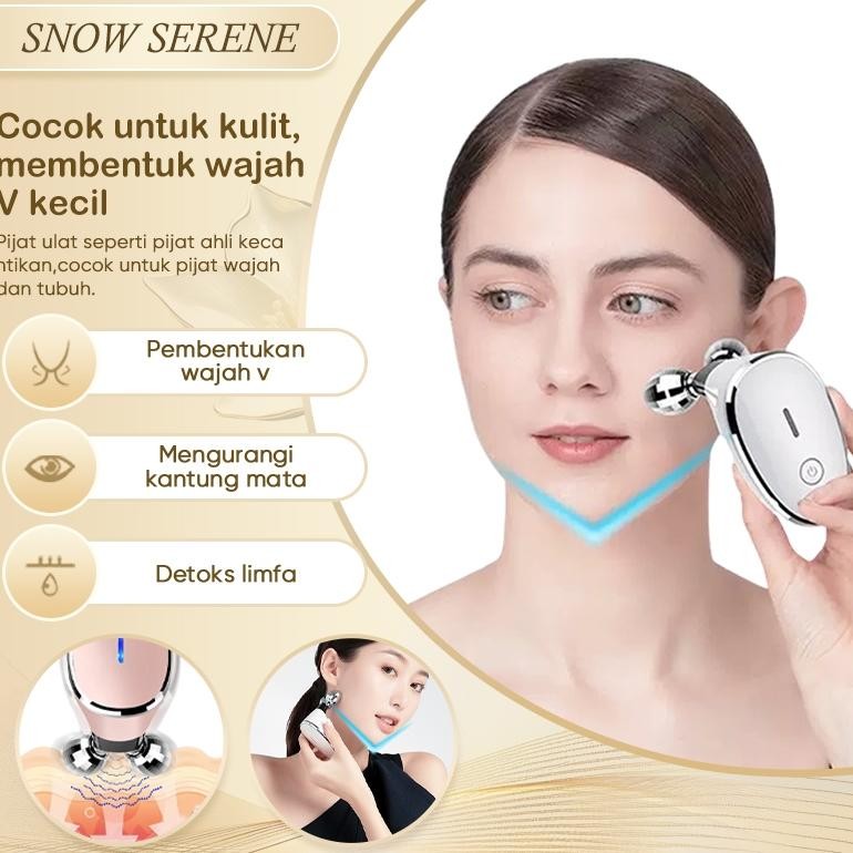 Alat perawatan wajah 2 roller/Alat pijat wajah EMS/Roller wajah listrik/Alat lifting wajah instan.