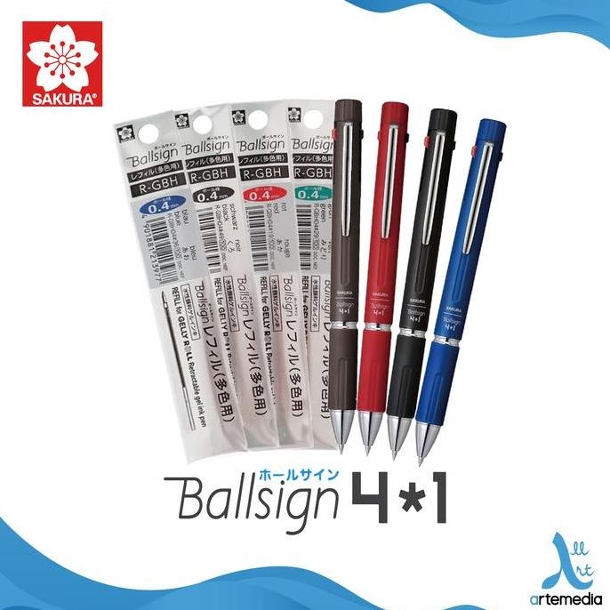 

Pulpen Warna Sakura Ballsign Multi Function Gel Pen Bolpen Pensil