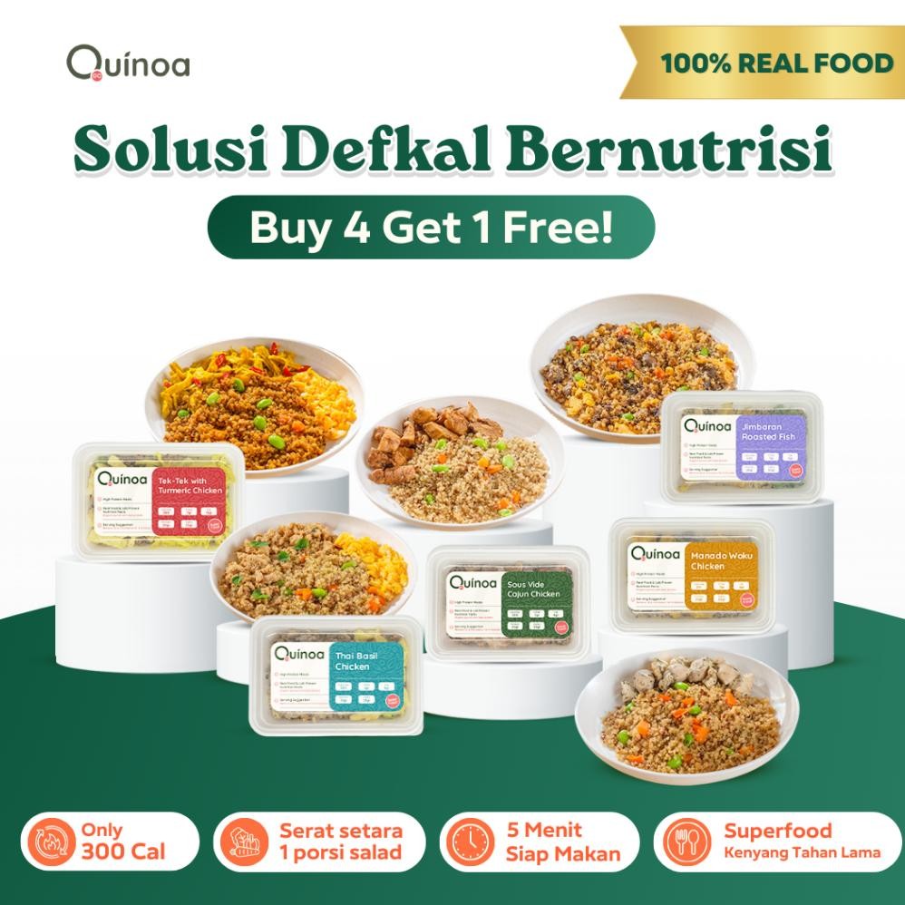 

[BUY 4 GET 1] Quinoa Go Quinoa Weekly Package High Protein Low Calorie Superfood Healthy Diet aSt