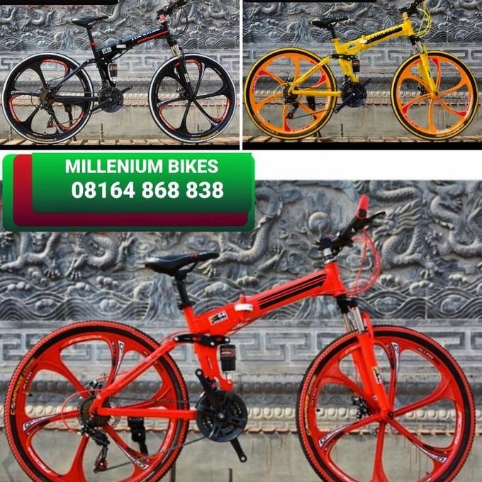 TERMURAH - sepeda gunung lipat + mountain bike + folding mtb velg racing