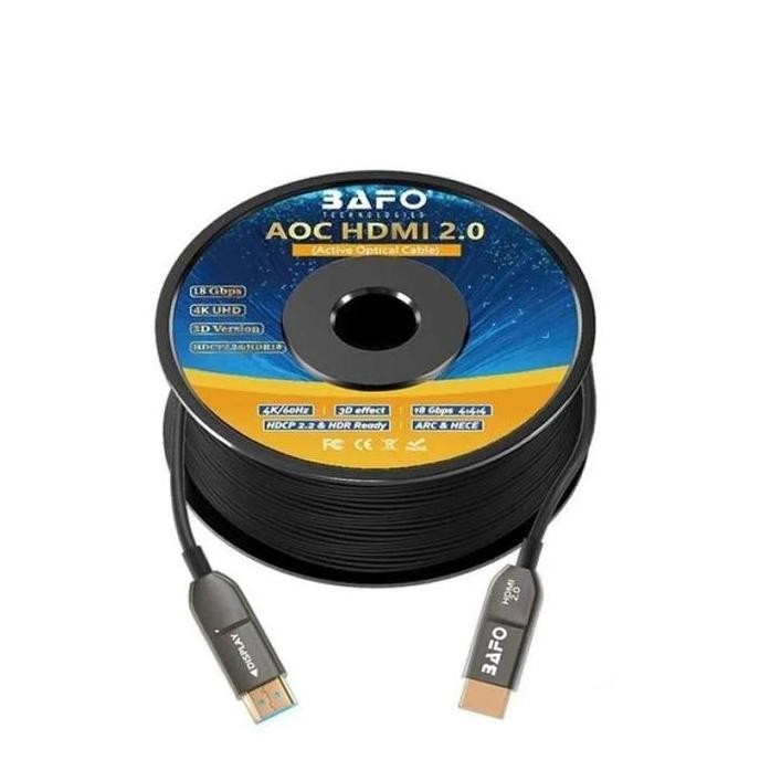 Kabel HDMI BAFO 30 Meter Fiber Optik Bafo HDMI 30M V2.0 4K 3D