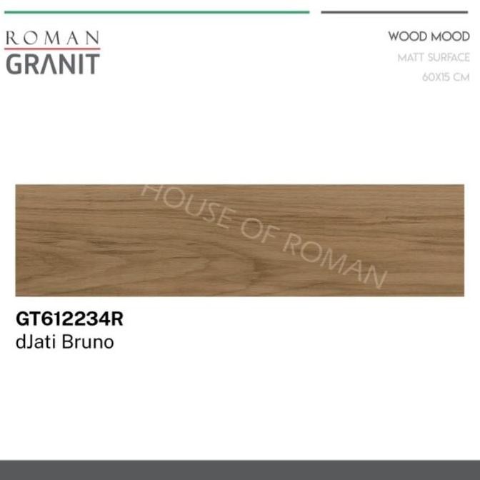 Roman Granit dJati Bruno/Granit Kayu 15x60/Vynil Kayu/Keramik Kayu AS