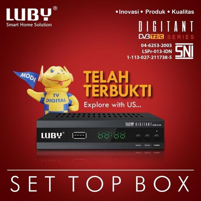 TERLARIS - Set Top Box Digital Luby Receiver DVB T2 02 - STB LUBY 02