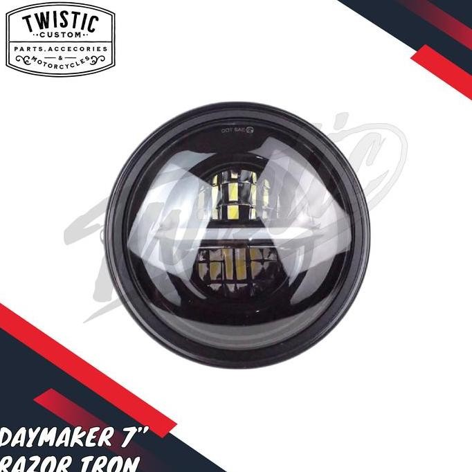 Headlamp Lampu Depan Led Daymaker Razor Tron Motor Custom Universal