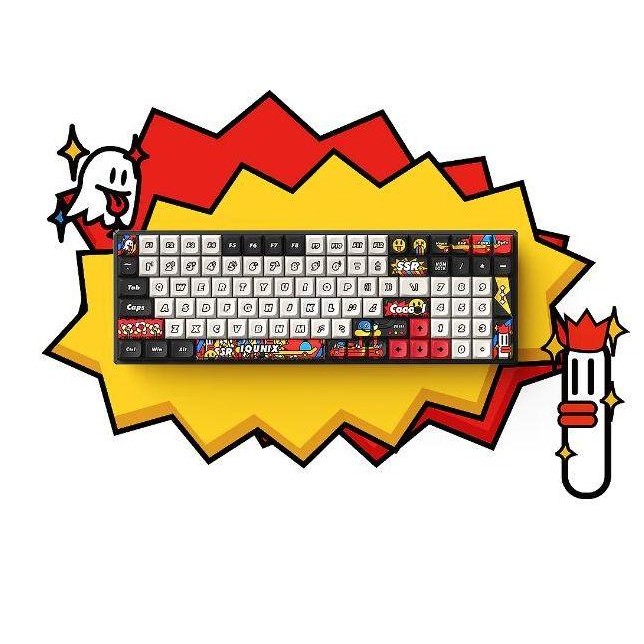 Grosir Iqunix F97 Graffiti Diary Wireless Mechanical Keyboard