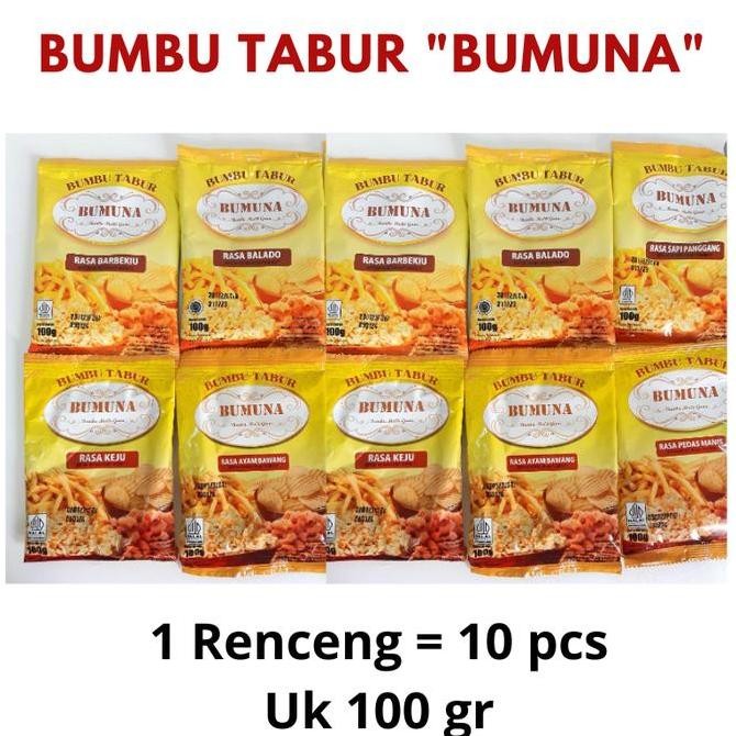 

DISKON! BUMBU TABUR 10PCS KEMASAN RENTENG SERBAGUNA SNACK & MASAKAN