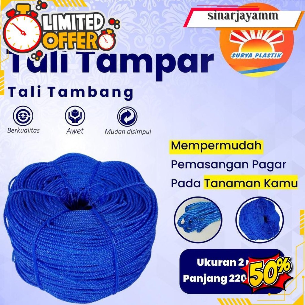 

Tali Tampar Ukuran 2Mm Panjang 220 Meter Siap Kirim
