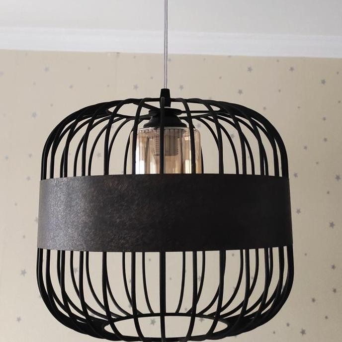 New Lampu Gantung Lampion Kaca Medium Size Dekorasi Unik