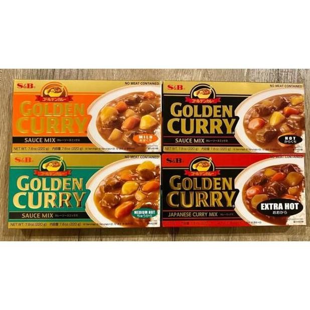 

DISKON! S&B GOLDEN CURRY 220GR - BUMBU KARI JEPANG MILD, MEDIUM HOT, HOT