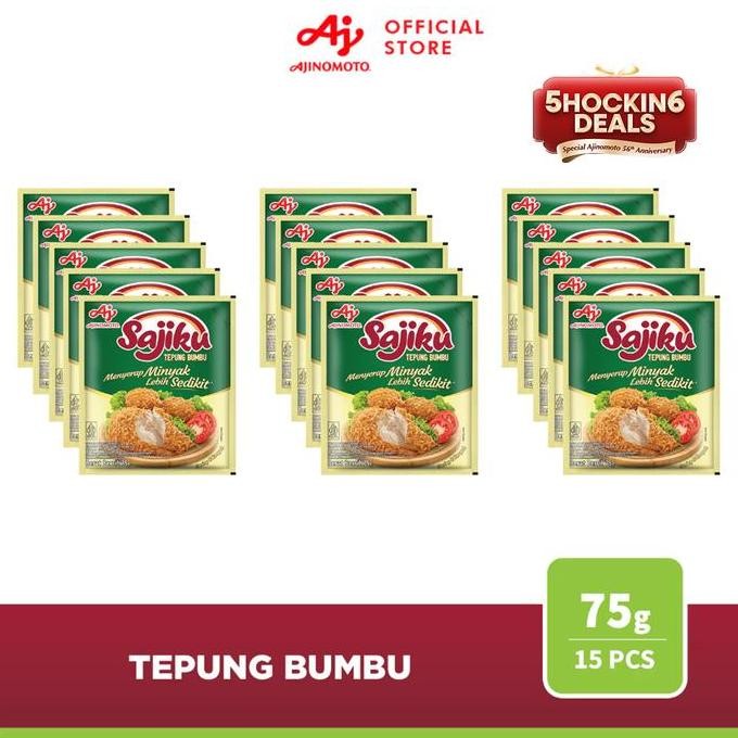 

DISKON! SAJIKU TEPUNG BUMBU ANTI MINYAK 75G - PAKET 15PCS