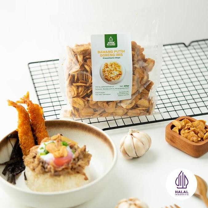

DISKON! APRON KITCHEN BAWANG GORENG CRISPY 200GR BUMBU MASAK REMPAH MAKANAN