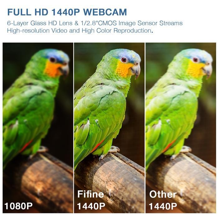 Ls Fifine K420 1440P 2K 4Mp Full Hd Webcam Usb Laptop Streaming With Noise Cancelling Microphone Wit