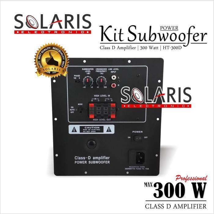 KIT POWER SUBWOOFER AKTIF Class D 300 Watt HT-300D Amplifier Bass