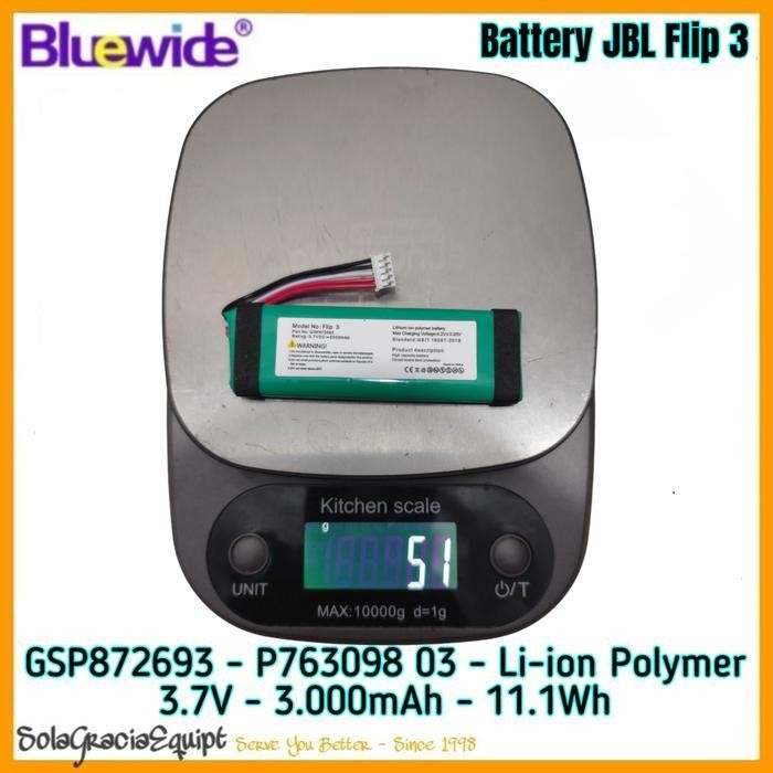 Batre / Baterai / Battery JBL Flip3 / Flip 3 GSP872693 - 3.7V 3.000mAh