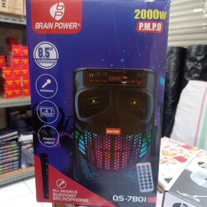 SPESIFIKASI SPEAKER Brain Power QS-7801 Include Mic