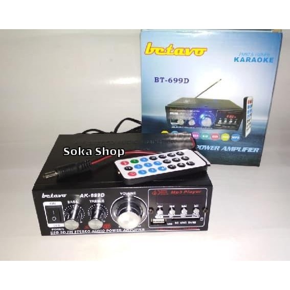Power Amplifier BETAVO BT-699D FM-USB-SD-MP3 AC-DC