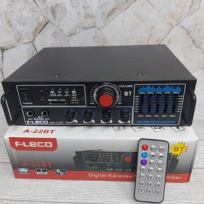 Ampli Bluetooth Equalizer Fleco 22BT Echo 2 Slot Mic Amplifier
