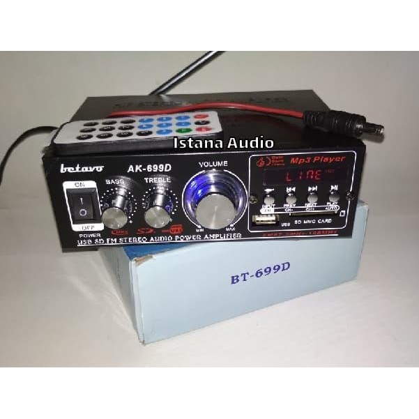 Power Amplifier BETAVO BT-699D FM-USB-SD-MP3 AC-DC