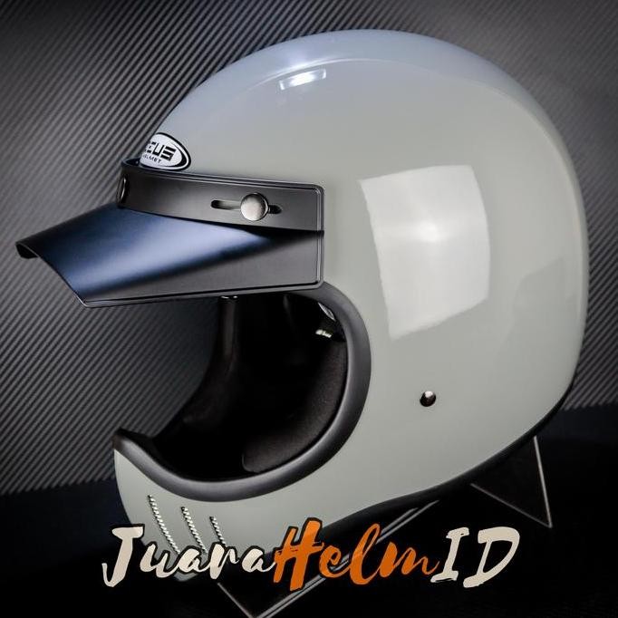 ZEUS HELM ZS916 D SOLID / AUDI GRAY / ZS916D - ZS 916 RETRO CLASSIC
