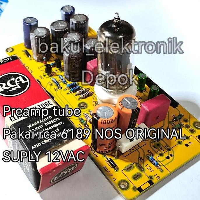 PREAMP TUBE 12AU7 12AT7 ECC81 (kit jadi seperti gambar)