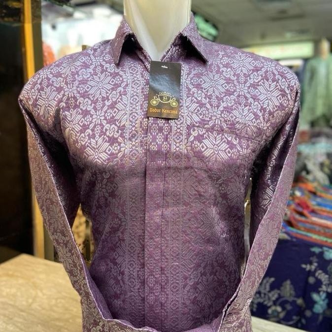 KEMEJA PRIA SONGKET ( ADA PURING ) KEMEJA PRIA SONGKET PALMEBANG-KEMEJA SONGKET-BAJU SONGKET PALEMBA