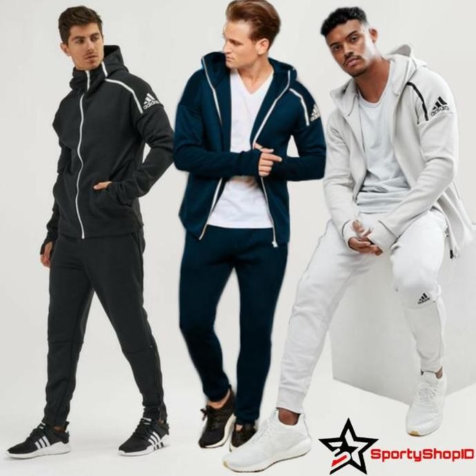 NEW SETELAN TRAINING OLAHRAGA GYM FITNESS PRIA ADIDAS ZNE - 3 VARIAN WARNA