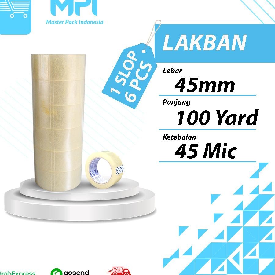 

1 Slop 6 Pcs Lakban Bening Lakban Coklat Master Pa Indonesia 45Mm X 100 Yard