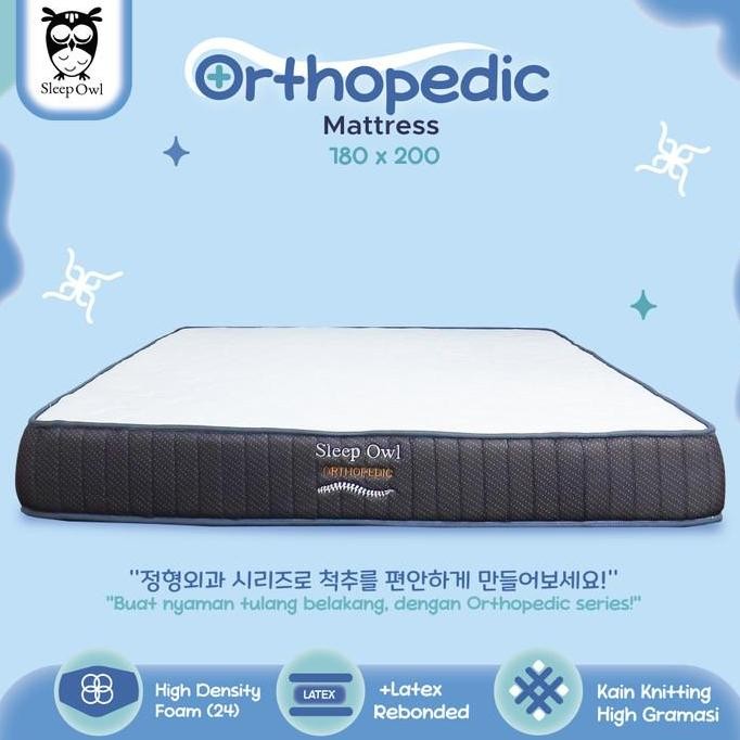 Sleep Owl Orthopedic Kasur Busa Rebonded Latex 180 X 200