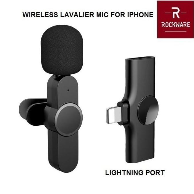Rockware Wireless Clip-On Mini Portable Lavalier Microphone - Iphone
