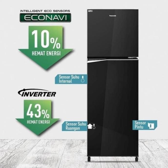 NEW Kulkas Panasonic 2 Pintu NR-BB231Q-PK Prime Fresh Inverter 231 230 L