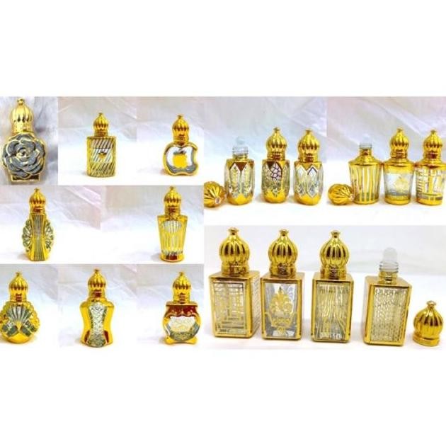 Jual Botol parfume mewah emas antik Arab roll on Berkualitas