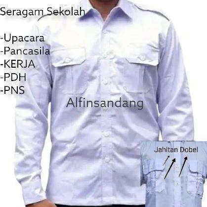 Kemeja Seragam Sekolah putih Pdh Lengan Panjang