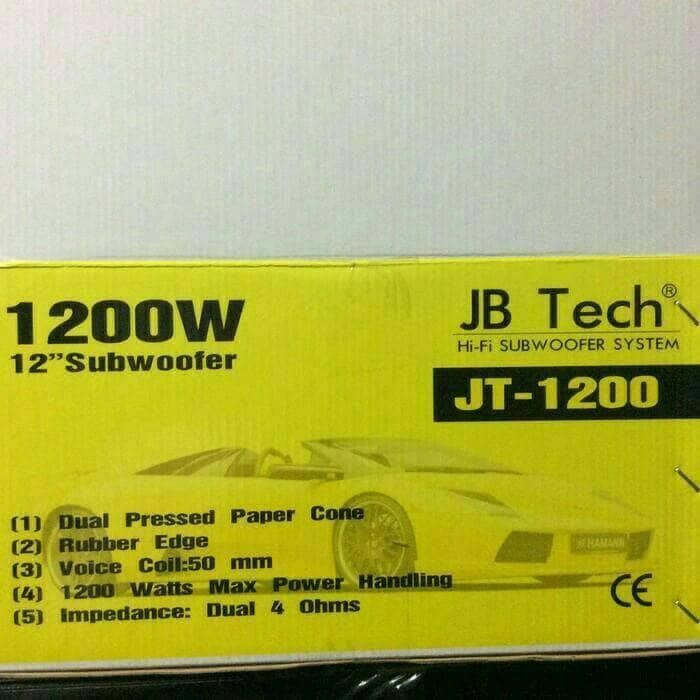 Subwoofer 12inch JB TECH 1200 DOBLE COIL