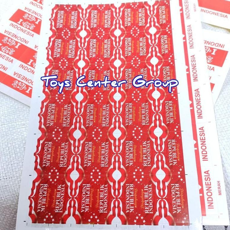 

Fth- 10Lembar (420Kotak) Stiker Pipi Indonesia / Merah Putih Mix