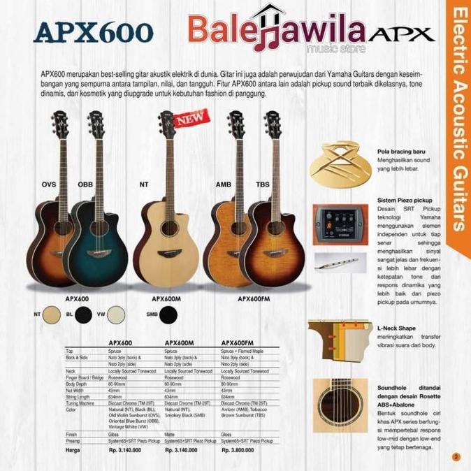 Electric Guitar Elektrik Gitar Yamaha Apx600Ii Apx 600Ii Original