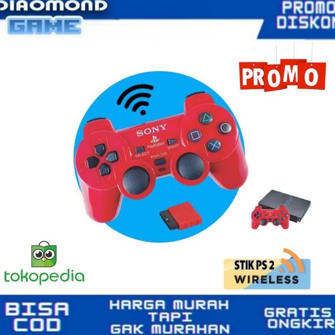 Produk Baru Stik PS2 Wireless Warna Ori