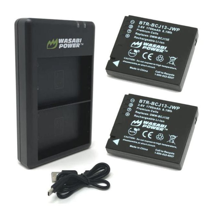 Wasabi Power Battery & Charger For Panasonic Dmw-Bcj13 Bcj13E Baterai Lumix Lx5 Lx55 Lx5K Lx5W Lx7