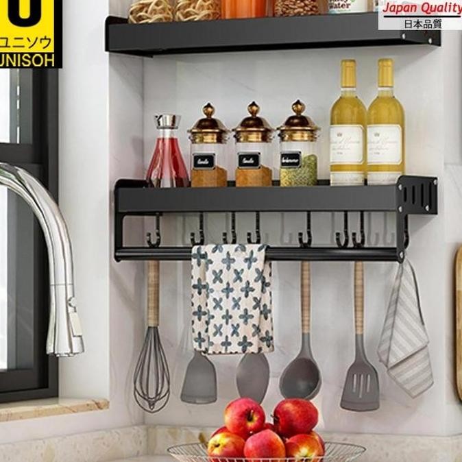 Unisoh Rak Dapur Gantung Rak Aluminium Rak Dapur Serbaguna