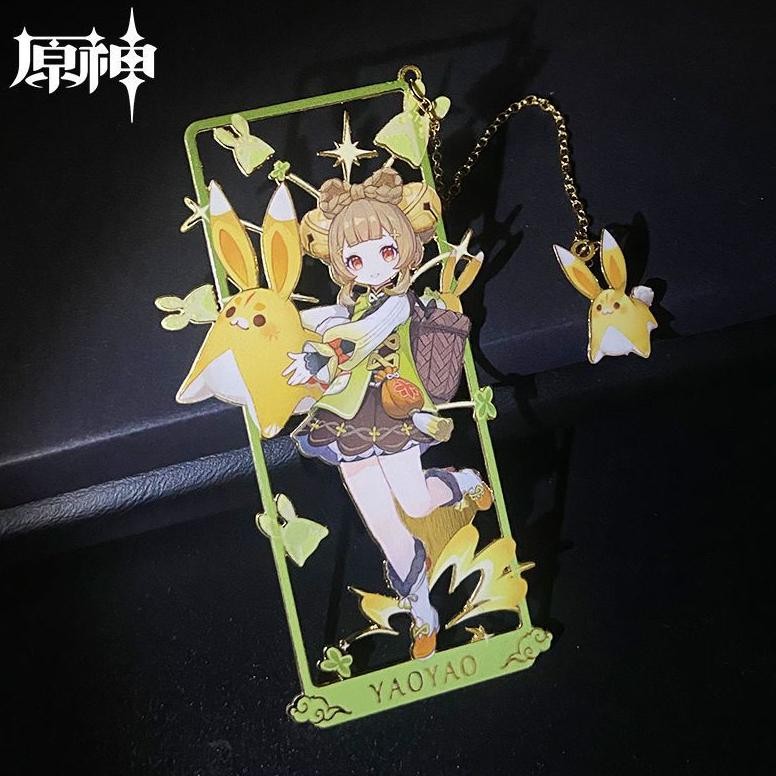 

Azq-16 Peripheral Metal Bookmark Abedo Yao Yao Dimension Animation Anime Decoration Metal Pembatas Buku Genshin