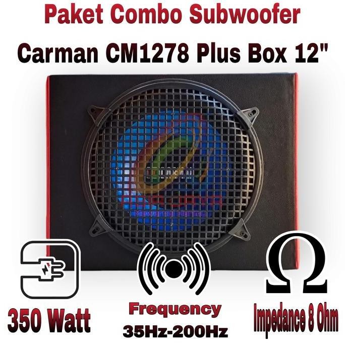 Paket Combo Speaker Subwoofer 12 Inch Cm 1278 Plus Box 12 Inch & Tutup