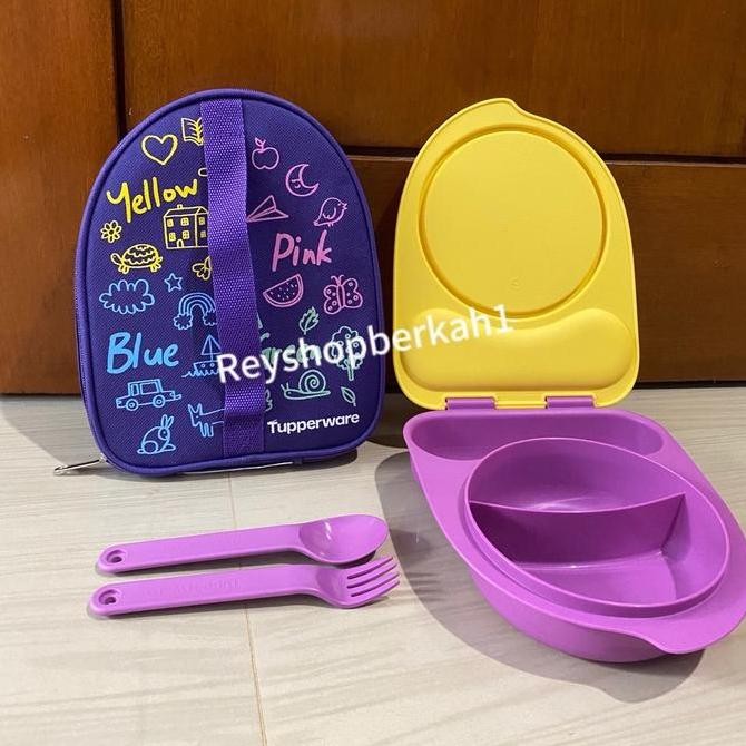 TERLARIS - Kiddos lunch set tupperware / paket bekal anak Tupperware  /   KOTAK MAKAN TUPPERWARE